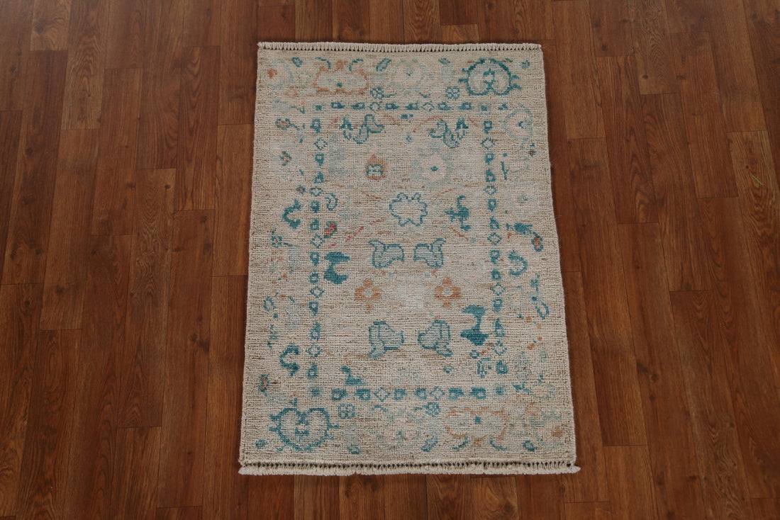 Handmade Oushak Turkish Wool Rug 2x3