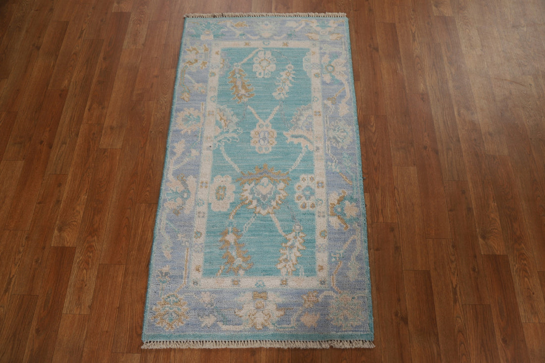 Geometric Oushak Oriental Area Rug 2x4