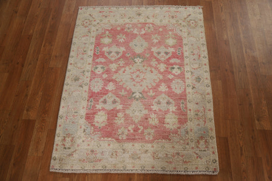 Geometric Oushak Oriental Area Rug 3x4