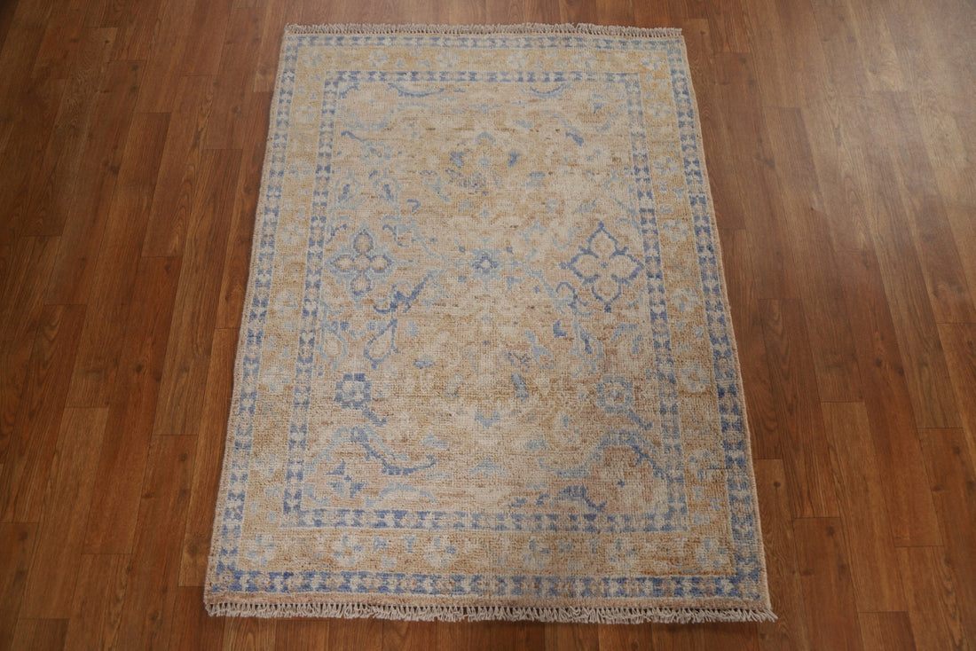 Muted Oushak Oriental Area Rug 3x4