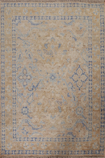 Muted Oushak Oriental Area Rug 3x4