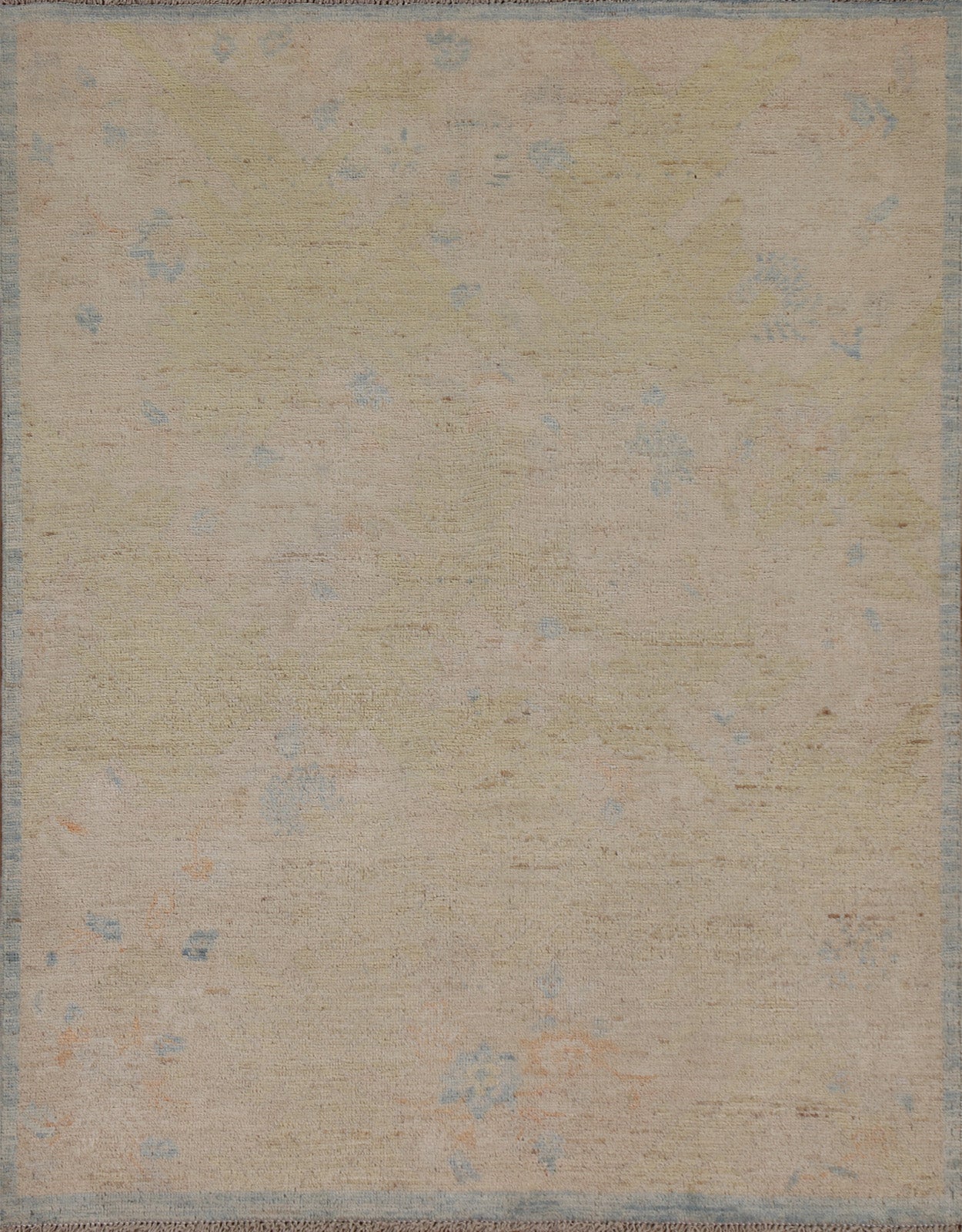 Muted Geometric Art Deco Oriental Area Rug 4x5