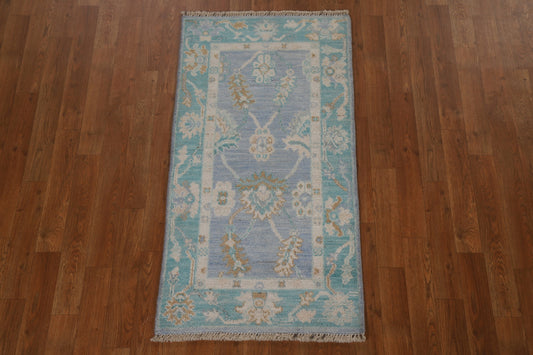 Geometric Oushak Oriental Area Rug 2x4