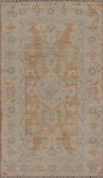 Muted Oushak Oriental Area Rug 2x4