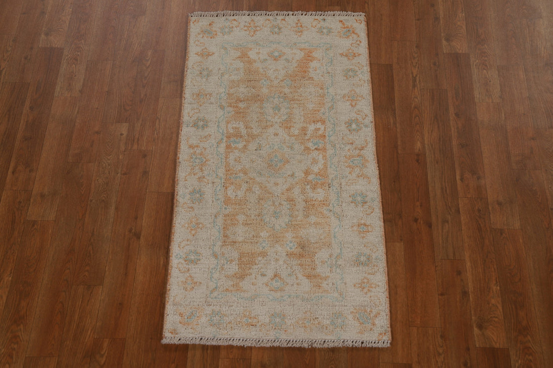 Muted Oushak Oriental Area Rug 2x4