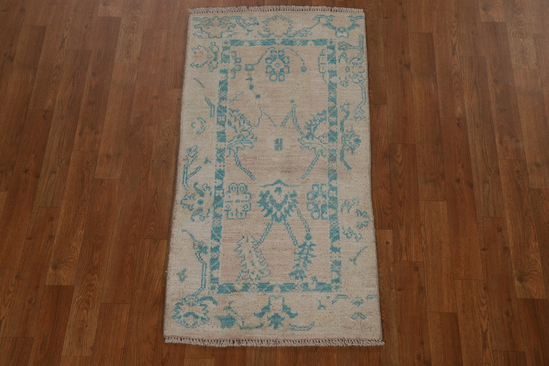 Muted Oushak Oriental Area Rug Wool 2x4