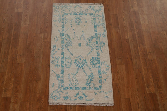 Oushak Geometric Turkish Area Rug 2x4