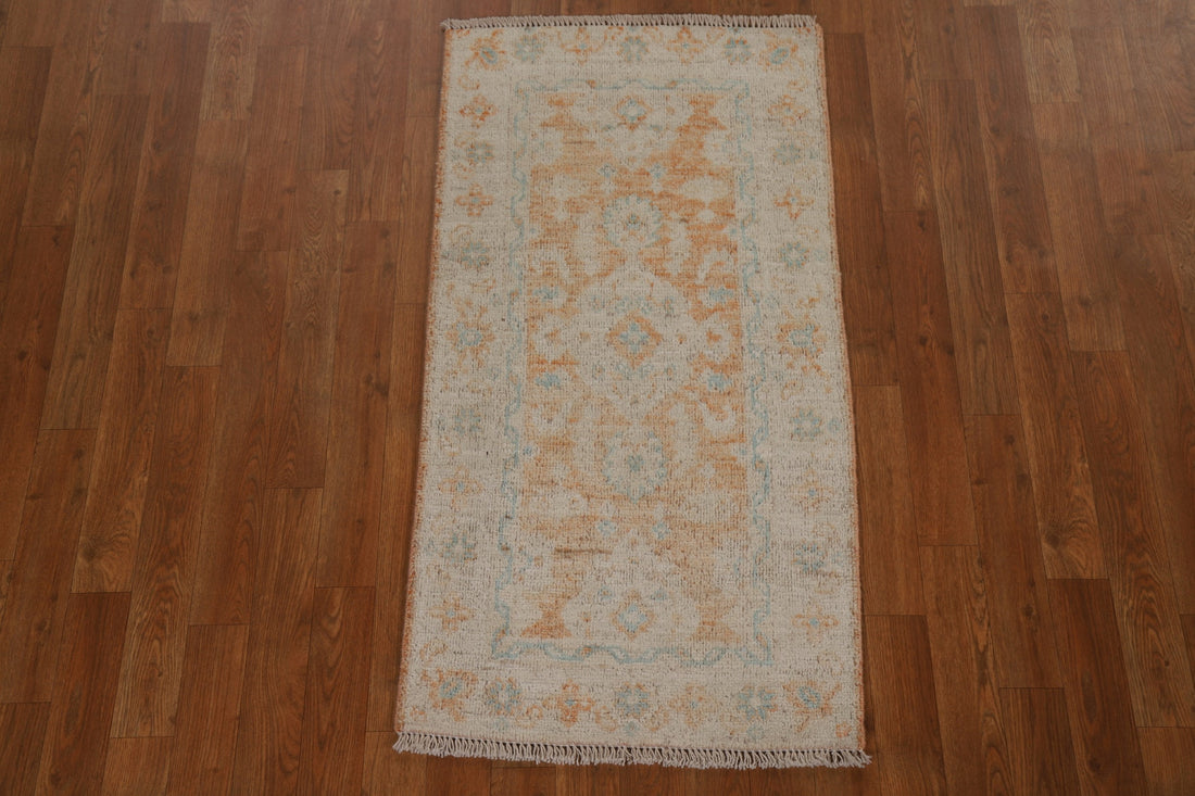 Muted Oushak Oriental Wool Area Rug 2x4