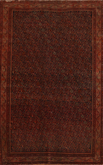 Pre-1900 Antique Vegetable Dye Sarouk Farahan Persian Rug 4x6