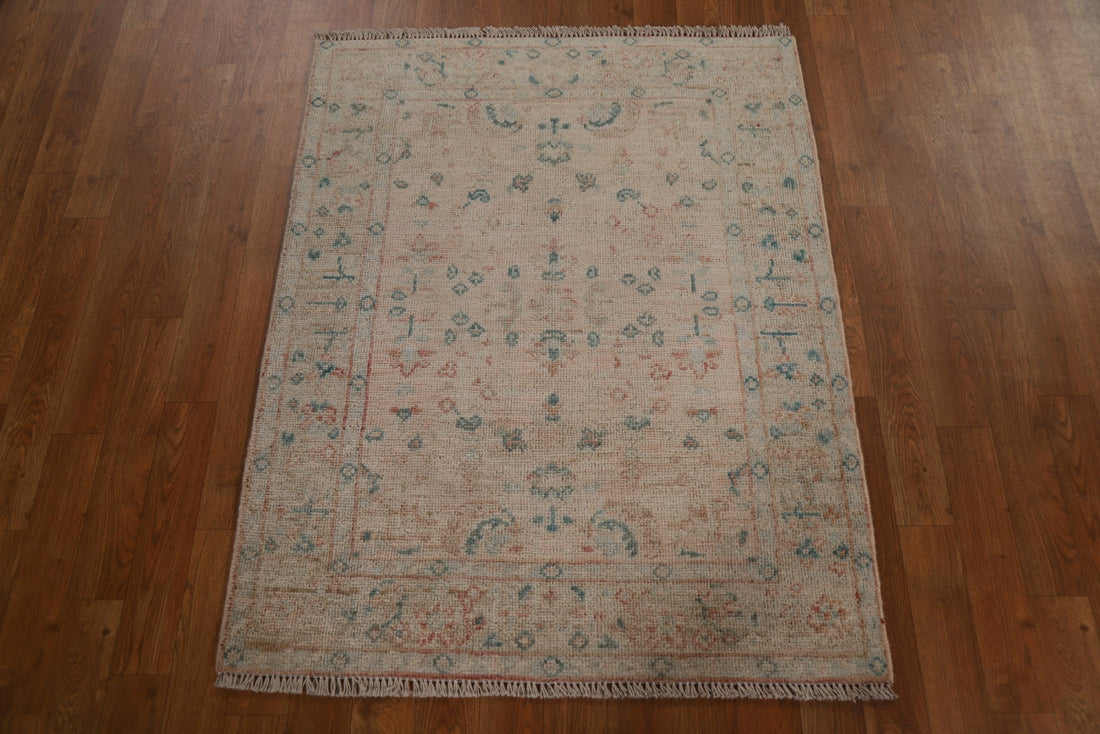 Vegetable Dye Oushak Oriental Wool Rug 3x4