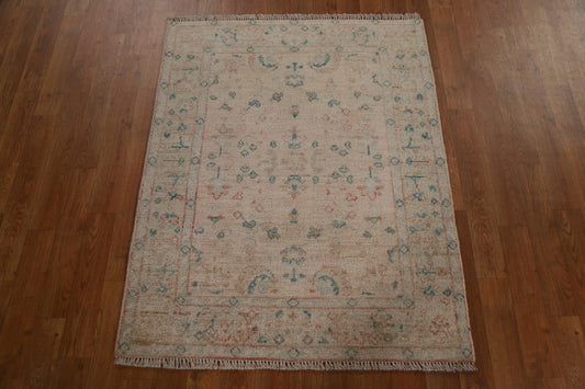 Vegetable Dye Oushak Oriental Wool Rug 3x4