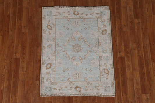 Vegetable Dye Oushak Turkish Area Rug 3x4