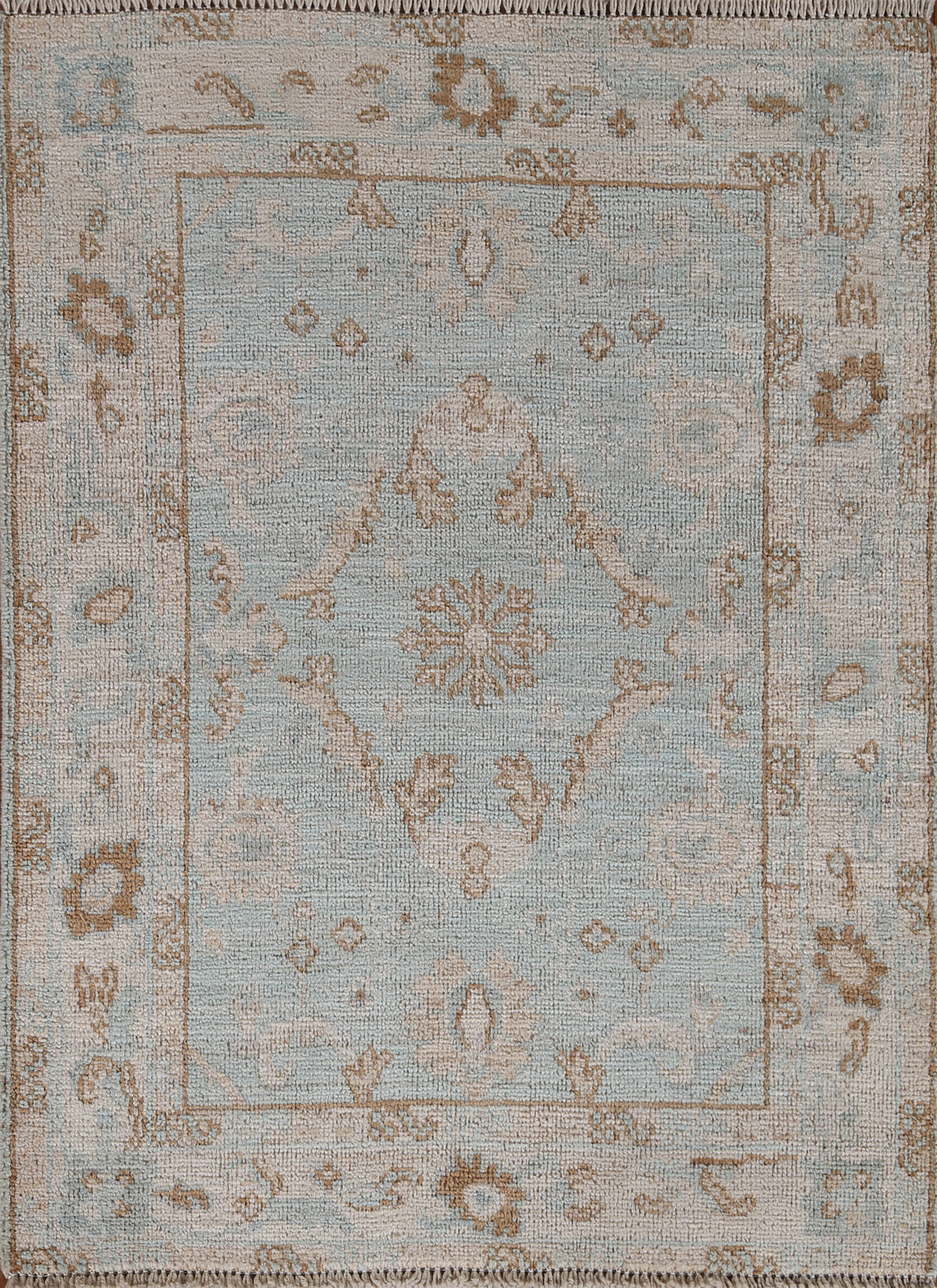 Vegetable Dye Oushak Turkish Area Rug 3x4