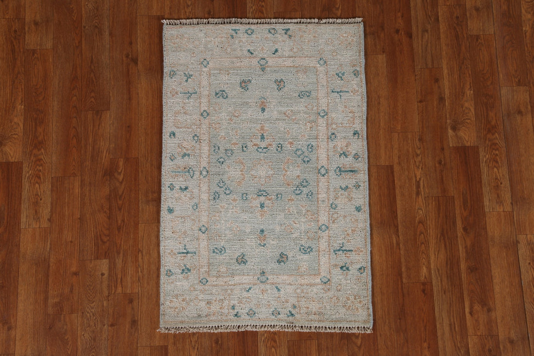 Vegetable Dye Oushak Turkish Rug 2x3