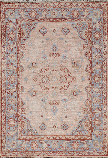 Vegetable Dye Oushak Turkish Area Rug 3x4