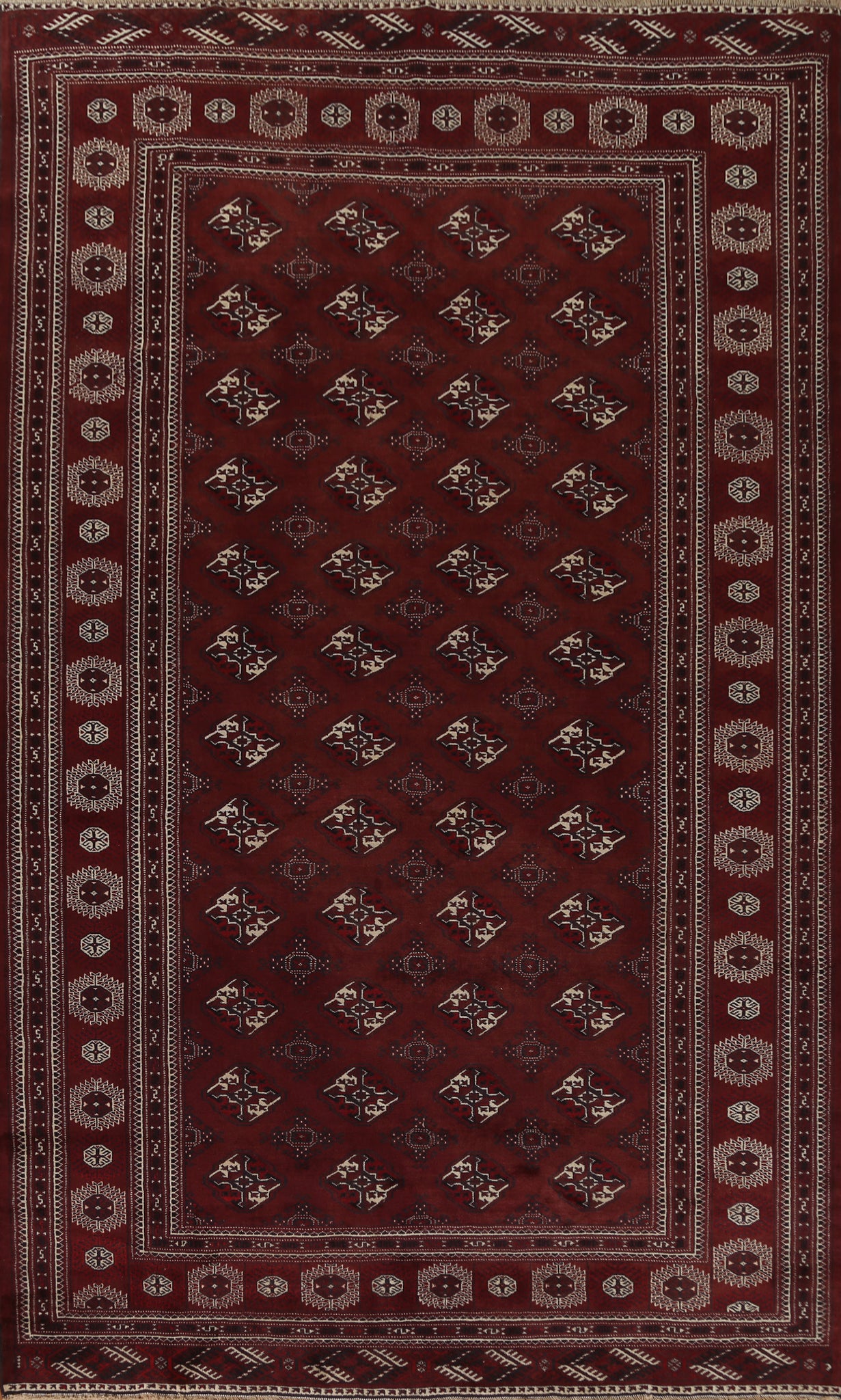 Wool Geometric Bokhara Oriental Area Rug 8x12