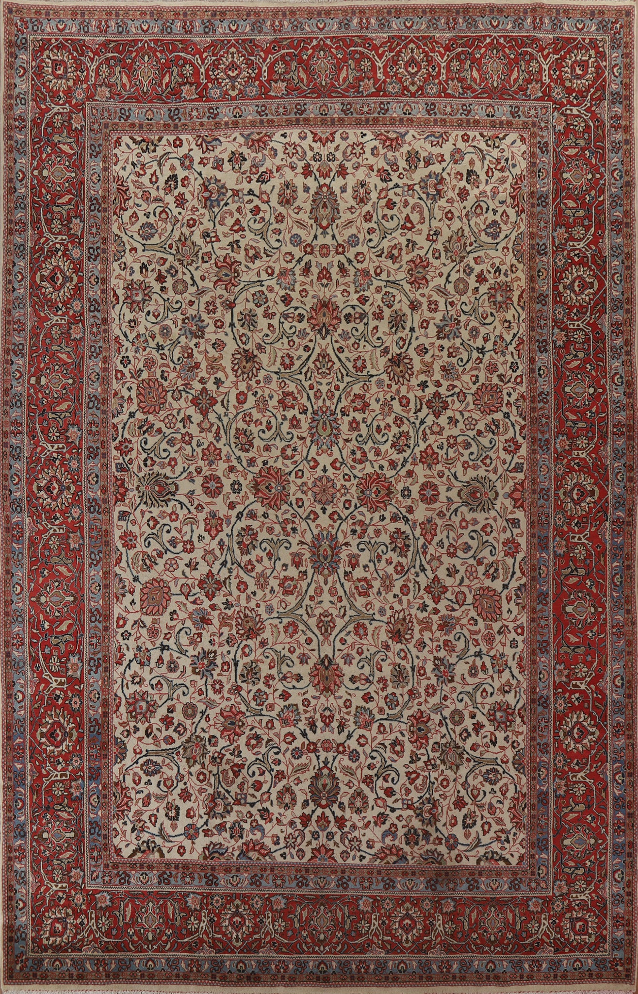 All-Over Floral Sarouk Persian Area Rug 9x12