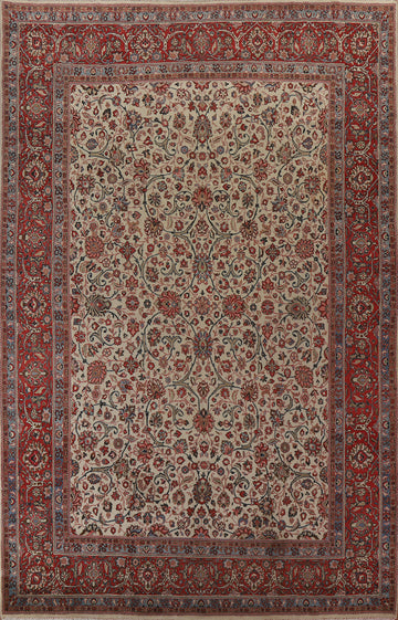 All-Over Floral Sarouk Persian Area Rug 9x12
