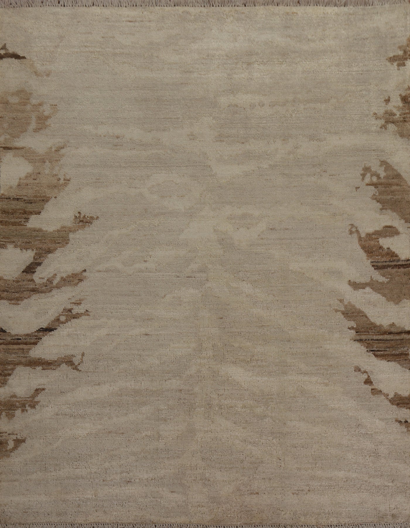 Vegetable Dye Oushak Turkish Area Rug 4x5
