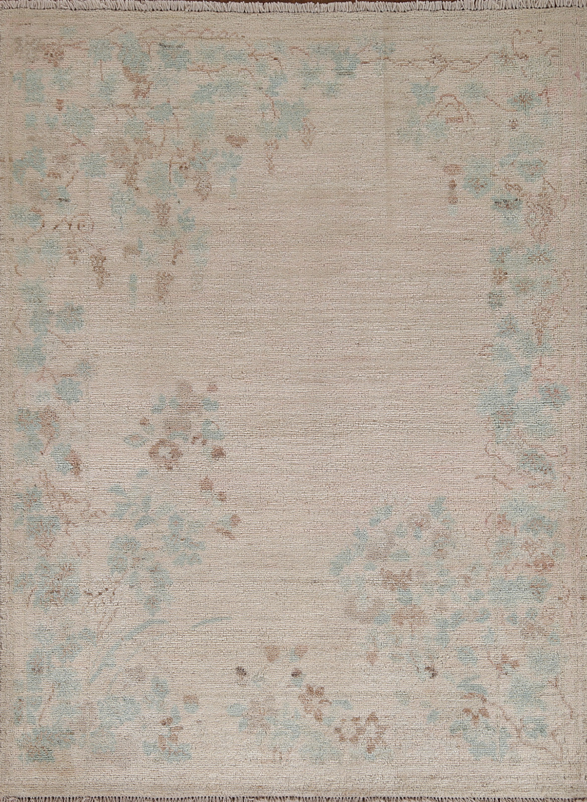 Vegetable Dye Oushak Oriental Area Rug 4x5