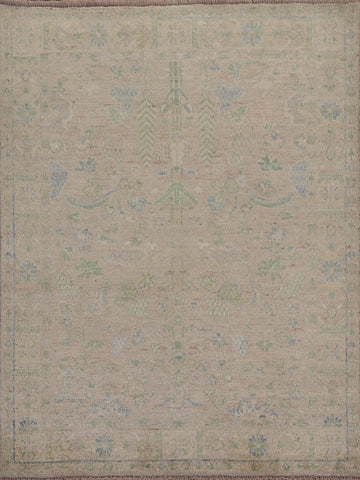 Vegetable Dye Oushak Oriental Area Rug 4x5