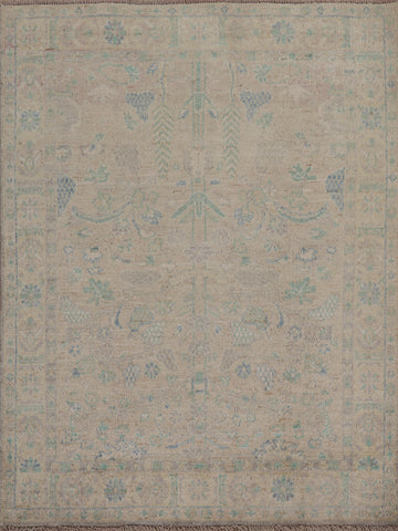 Vegetable Dye Oushak Oriental Area Rug 4x5