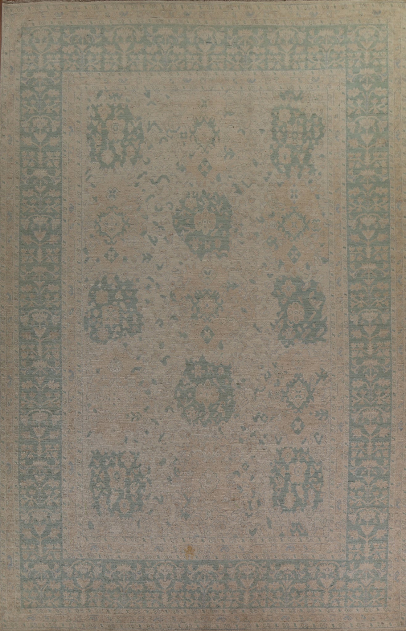 Vegetable Dye Oushak Turkish Area Rug 10x14
