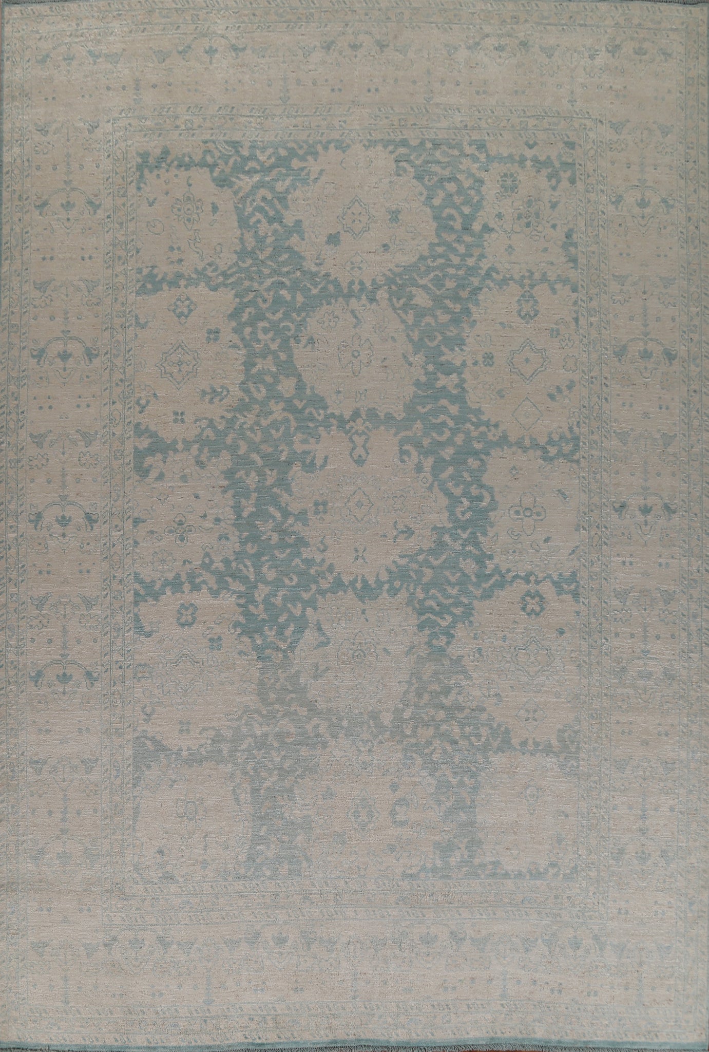 Vegetable Dye Oushak Turkish Area Rug 9x12