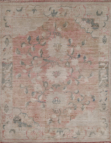 Vegetable Dye Oushak Oriental Area Rug 4x5