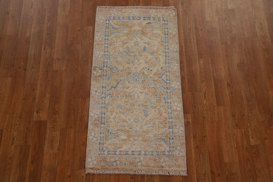 Vegetable Dye Oushak Oriental Wool Rug 2x4