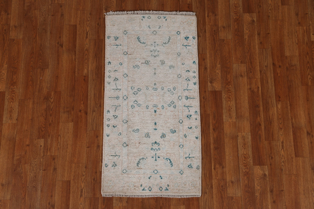 Vegetable Dye Oushak Turkish Wool Rug 2x4