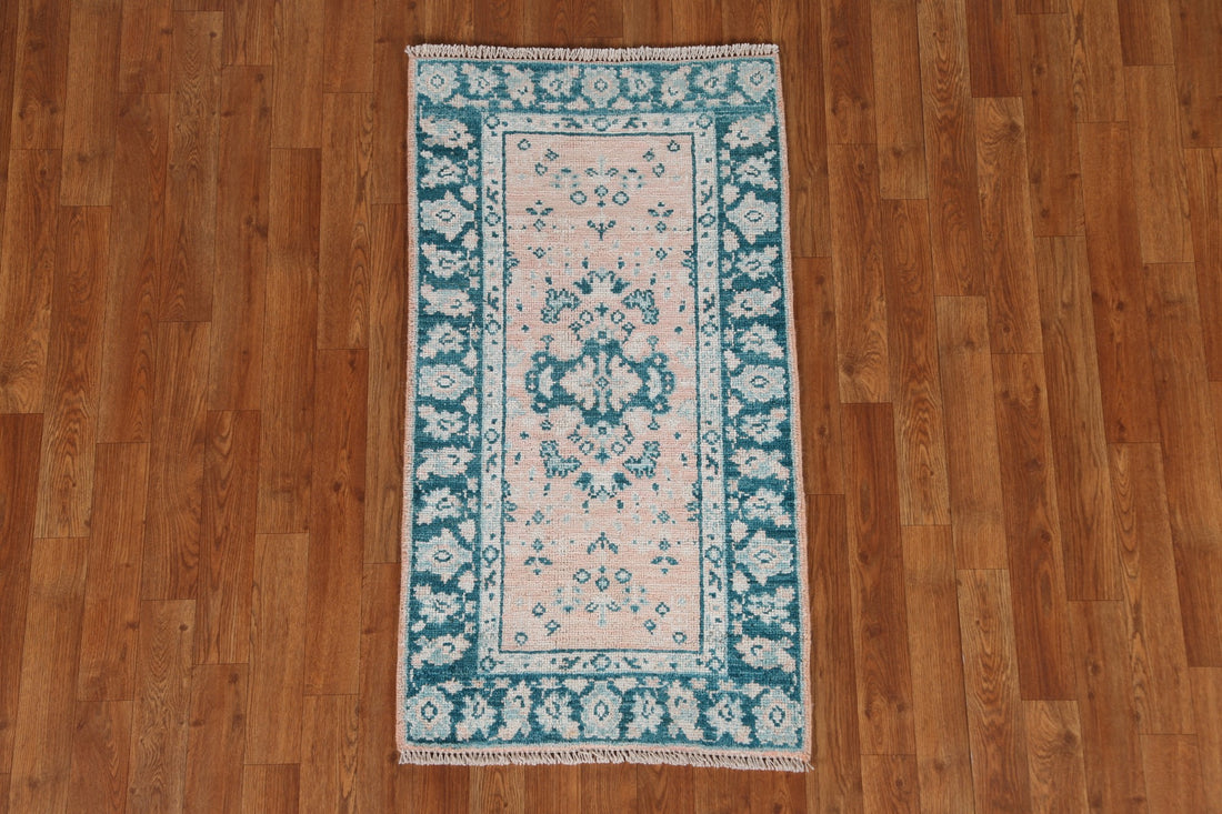 Vegetable Dye Oushak Turkish Wool Rug 2x4