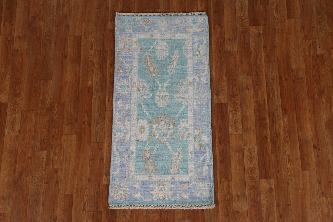 Vegetable Dye Oushak Turkish Area Rug 2x4