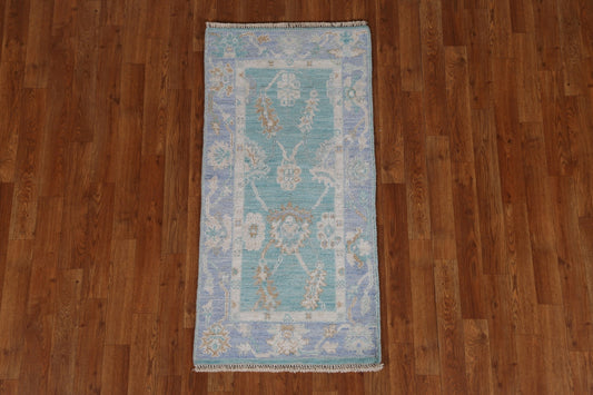 Vegetable Dye Oushak Turkish Area Rug 2x4