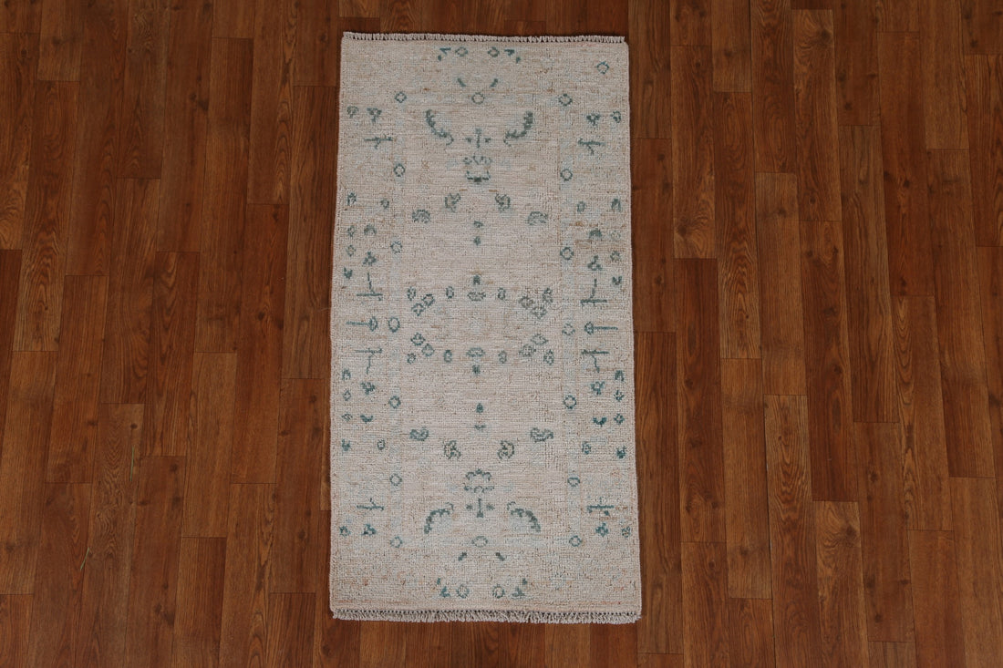 Vegetable Dye Oushak Turkish Area Rug 2x4