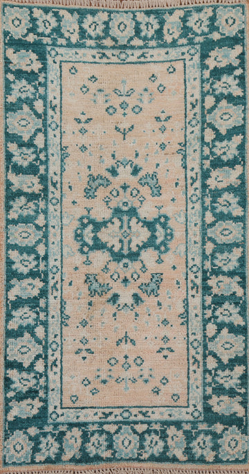 Vegetable Dye Oushak Turkish Area Rug 2x4