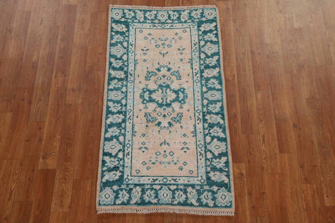 Vegetable Dye Oushak Turkish Area Rug 2x4