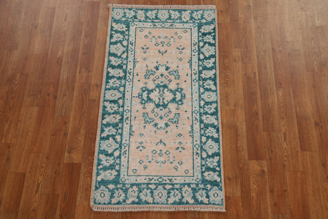 Vegetable Dye Oushak Turkish Area Rug 2x4