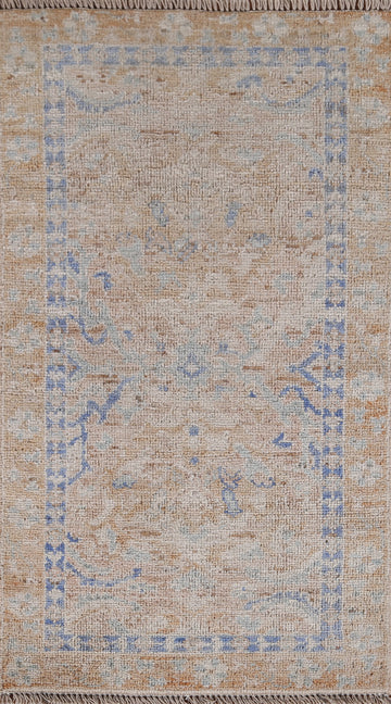 Vegetable Dye Oushak Turkish Area Rug 2x4