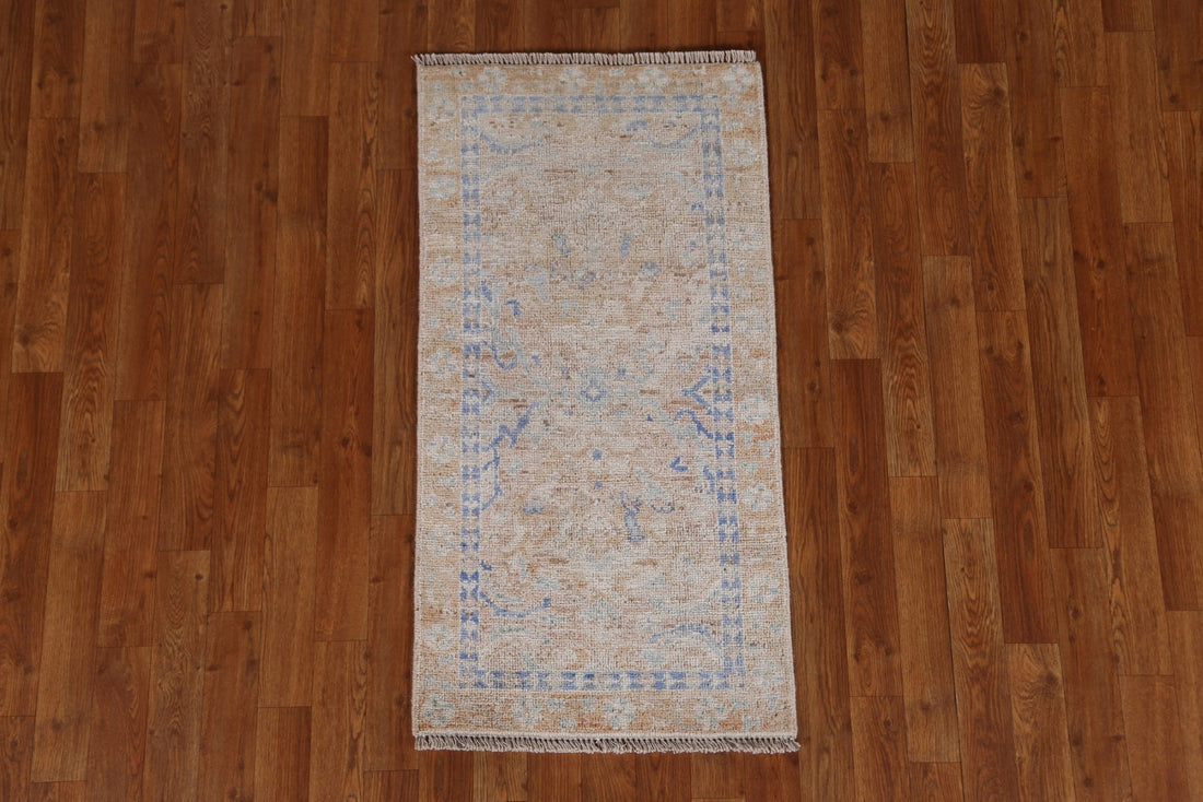 Vegetable Dye Oushak Turkish Area Rug 2x4