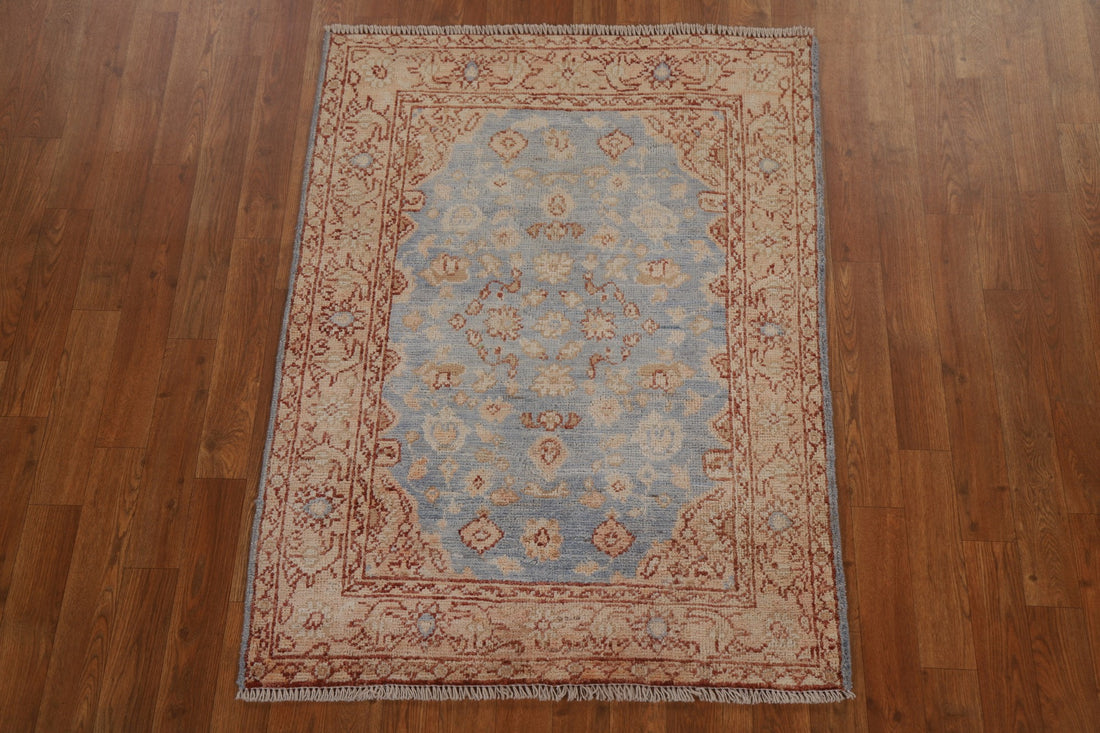 Vegetable Dye Oushak Turkish Wool Rug 3x4