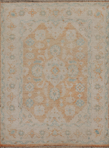 Vegetable Dye Oushak Oriental Area Rug 3x4