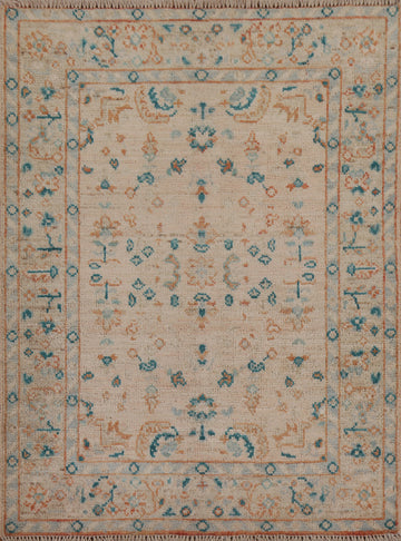 Vegetable Dye Oushak Oriental Area Rug 3x4