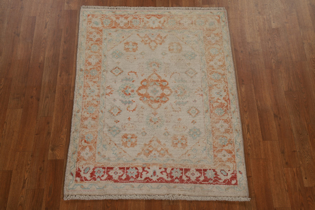 Vegetable Dye Oushak Oriental Wool Rug 3x4