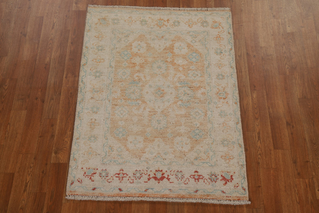 Vegetable Dye Oushak Oriental Wool Rug 3x4