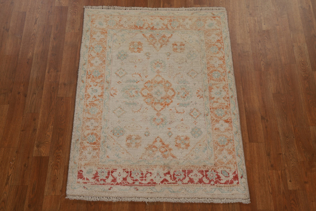 Vegetable Dye Oushak Oriental Wool Rug 3x4