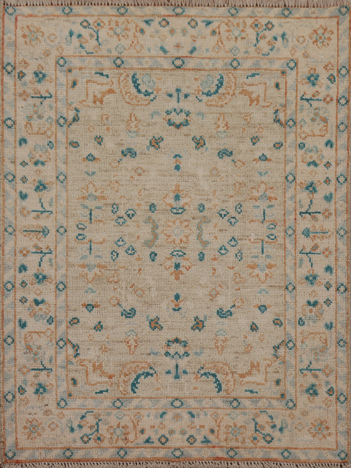 Vegetable Dye Oushak Oriental Area Rug 3x4