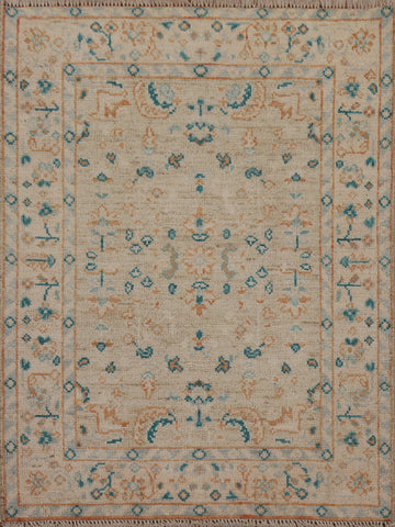 Vegetable Dye Oushak Oriental Area Rug 3x4