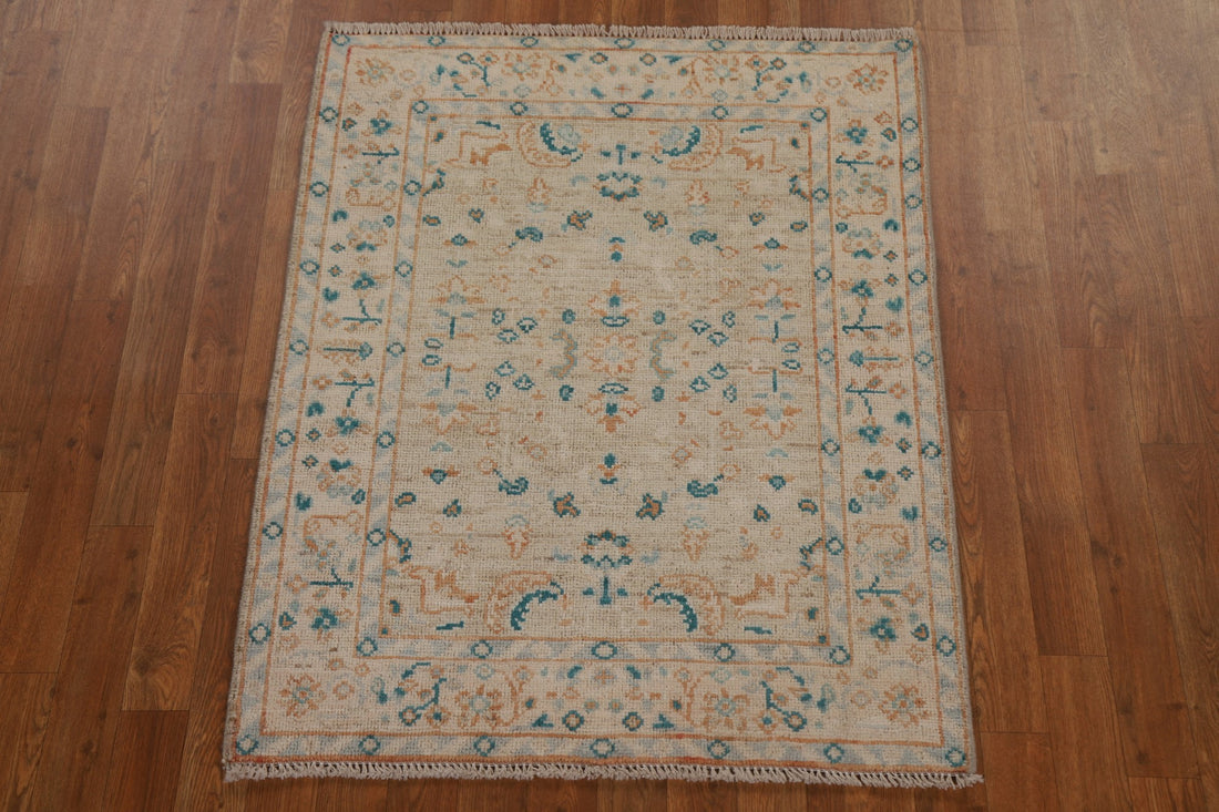 Vegetable Dye Oushak Oriental Area Rug 3x4