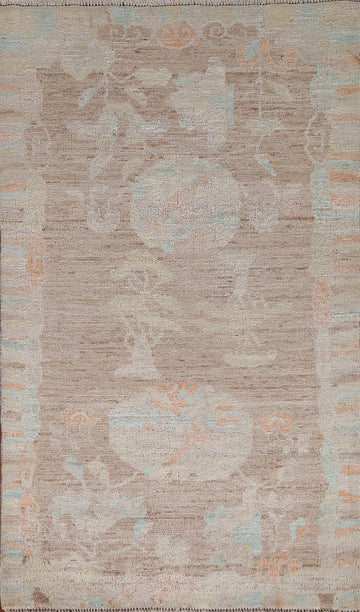Vegetable Dye Oushak Turkish Area Rug 3x5